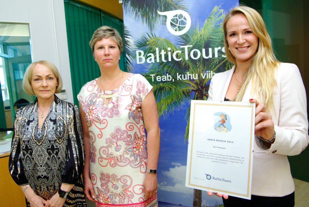 Baltic Tours Aasta Reisija 2014 tiitli pälvisid TÜK Lastefondi vabatahtlikud Sirli Heinsoo ja Maria Mandri