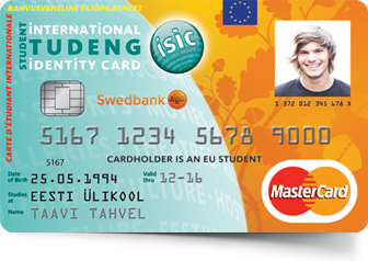 ISIC MasterCard Tudengikaart on uutele tellijatele väljastustasuta