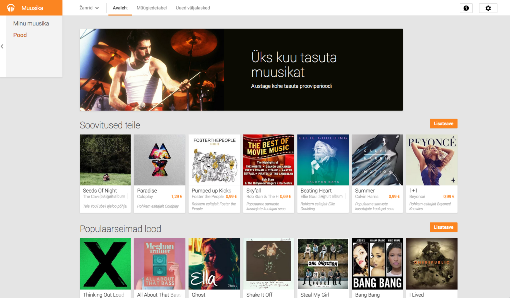 Google Play Music Eesti