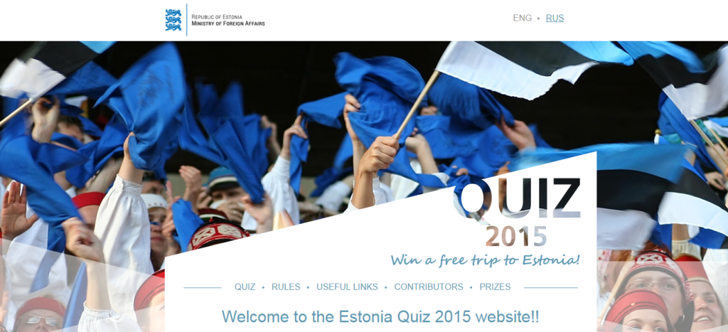 Eesti-teemalise viktoriini peaauhinnaks on reis kahele Eestisse