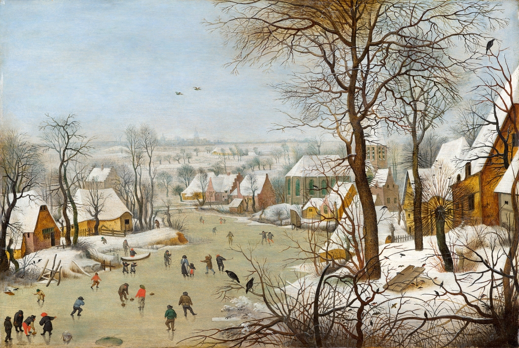 LIUELDES INIMELU JÄÄL! Pieter Brueghel noorema teose “Talvemaastik Linnupüünisega” juhtmotiiviks oli elu lühiajalisus