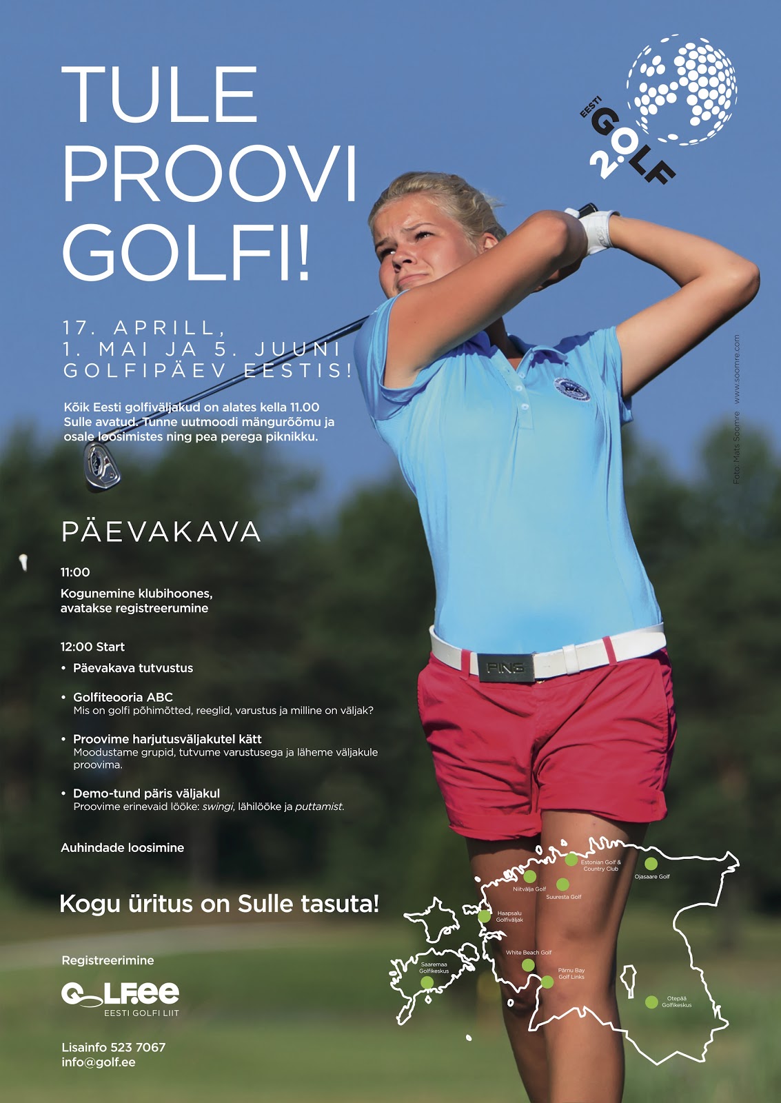 AJAKIRI GOLF! Teine golfipäev avab kõigi külalislahkete golfiklubide uksed
